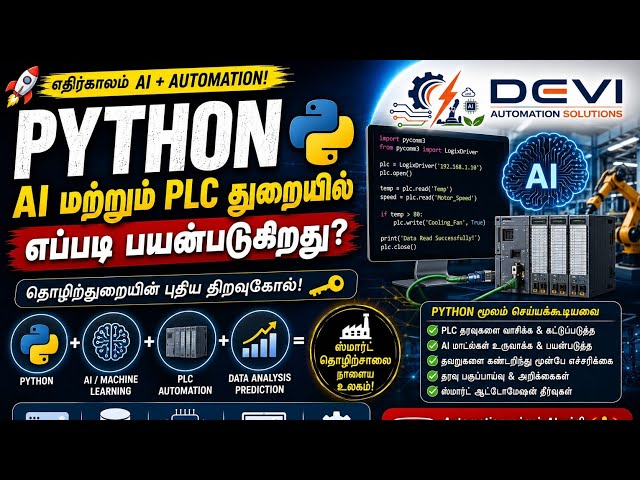 14aT.Python for AI, PLC & Industrial Automation | Complete Beginner's Guide |-Tamil
