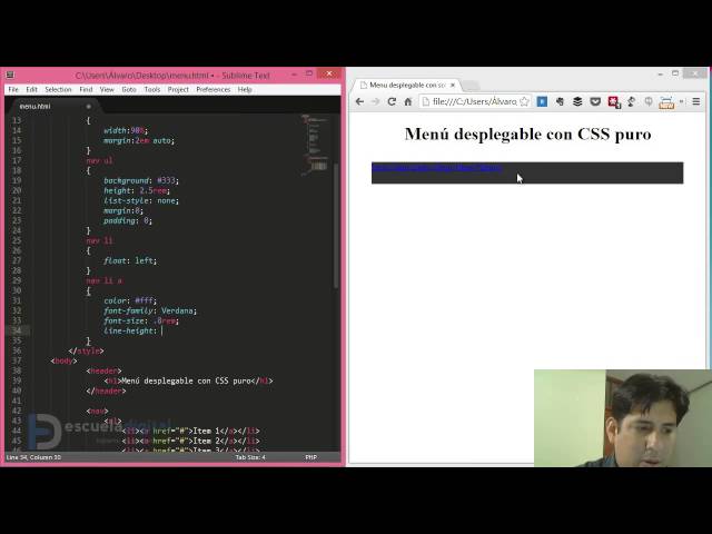 Menu desplegable solo con CSS (parte 1)