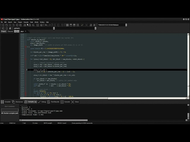 jpg2 - Codificador JPG Baseline a Color con Código de C Estándar
