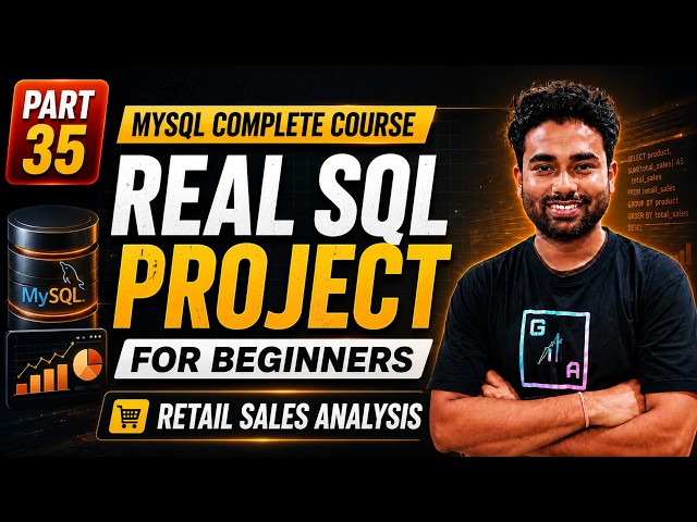 MySQL SQL Project for Beginners | Retail Sales Data Analysis Project with SQL Queries | Part 35