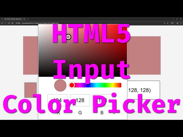 Create an HTML5 Input Color Picker from Scratch | Beginner-Friendly Web Tutorial