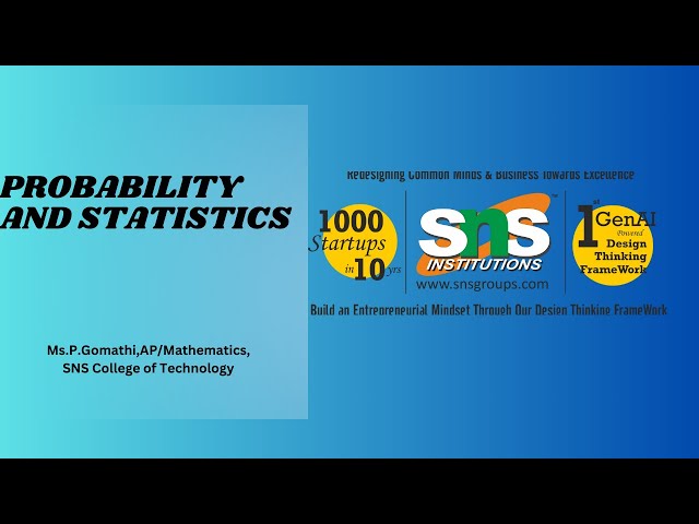 Discrete random variable | Probability and Statistics |SNS Institutions