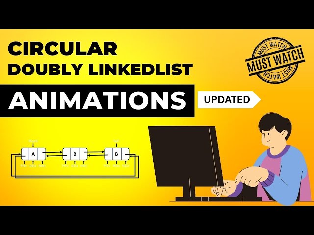 Circular Doubly Linked List Animations | Data Structure | Visual How