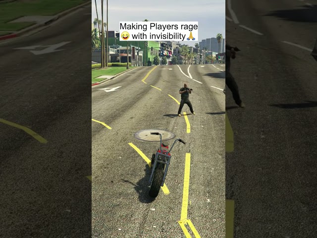 Trolling Players with invisibility 😭🙏 in GTA 5 #gta #gta5 #gtaonline #funny  #shorts #gaming