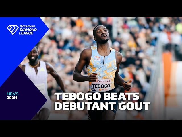 Letsile Tebogo EASES to 200m win on Gout Gout's DL debut - Wanda Diamond League 2026