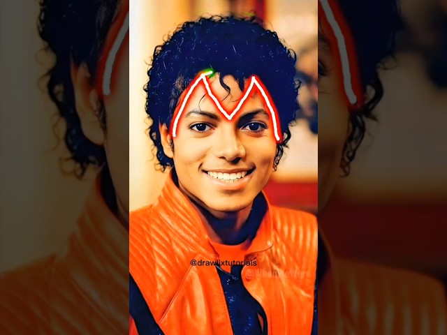 HOW TO DRAW THE MICHAEL JACKSON USING LETTER M