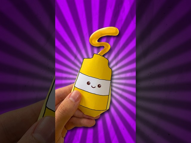 I Made a Mustard Paper Squishy! (fidget)