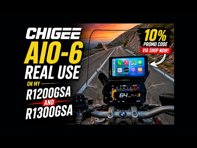 CHIGEE AIO 6 REAL USE ON MY R1200GSA AND R1300GSA