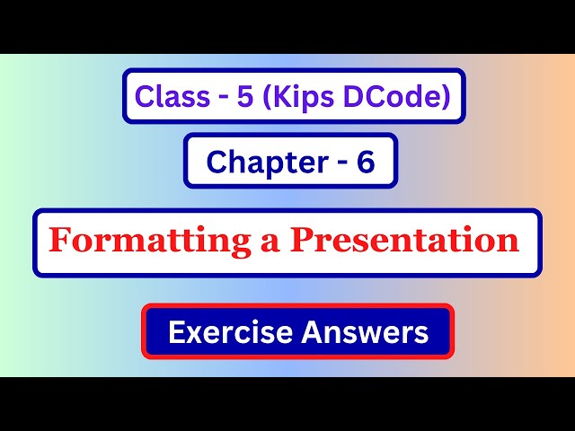 dcode class 5 chapter 6 Question answer | decode class 5 computer chapter 6 exercise Answers