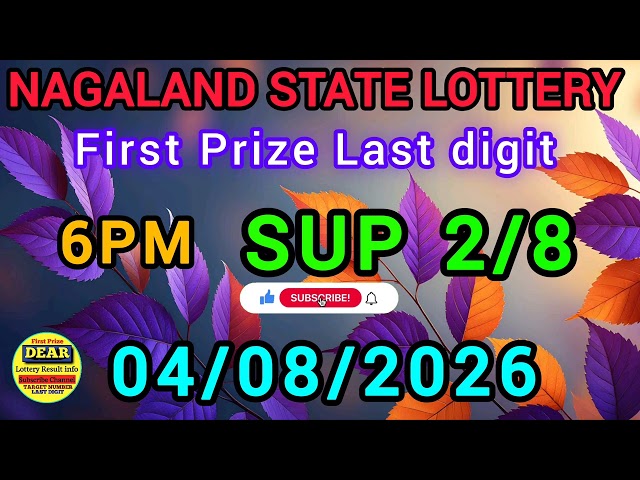 First Prize Last Digit 04/08/26 Nagaland State Lottery Target Number Lottery Sambad Target Number🎯