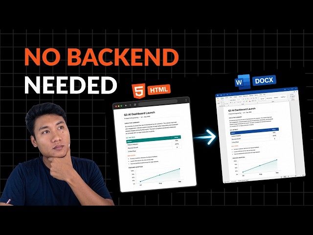 Convert HTML → Real Editable .docx (No Server, No Screenshot Hack)