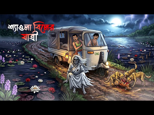 শ্যাওলা বিলের যাত্রী | Shaula Biler Jatri | Bhuter Cartoon | Bengali Horror Cartoon | Vuter Golpo