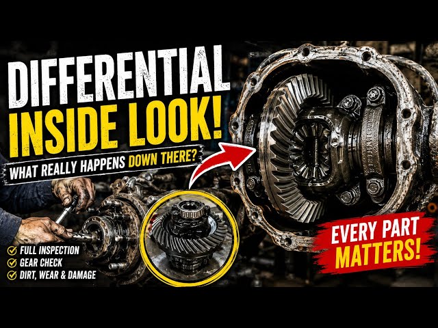 Inside a Car Differential 🔧 How Mechanics Inspect Gears, Axles & Drivetrain