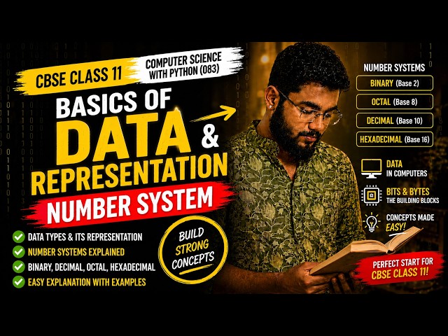 CBSE Class 11 Computer Science (083) | Number System Part 1 | Basics + Decimal to Binary Conversion