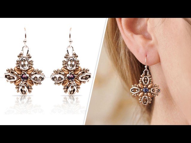 Clover Halo Earrings - DIY Jewelry Making Tutorial by PotomacBeads