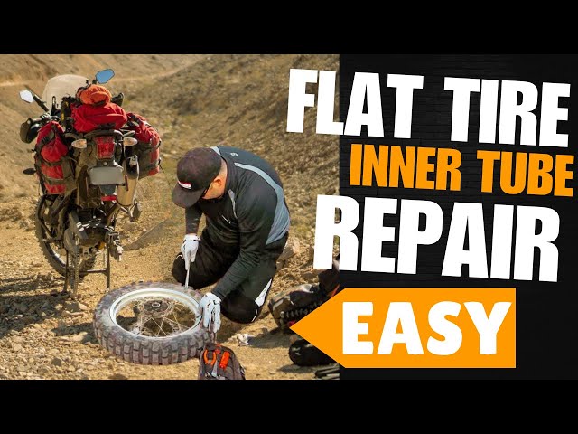 ADV MOTO | *EASY* Flat Tire Inner Tube Repair |  ASMR