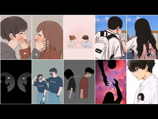Couples Matching DP Photo |Half matching couple dp|Cartoon Couple dp/dpz/pics/photo/images/wallpaper