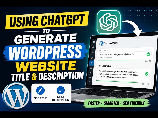 generate thumbnail for USING CHATGPT TO GENERATE WORDPRESS WEBSITE TITLE AND DESCRIPTTION
