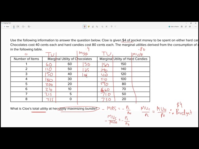 Utility Maximizing bundle problem looking for total utility