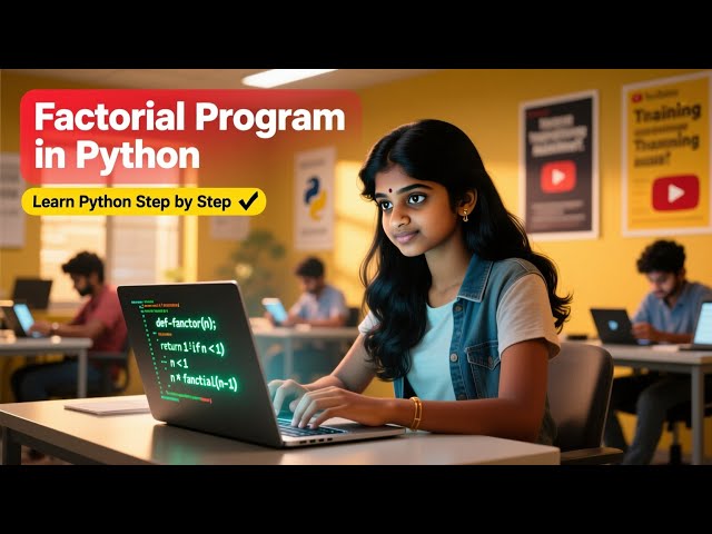 Factorial Program in Python | Python Coding Tutorial in Tamil | Learn Python Step by Step✅