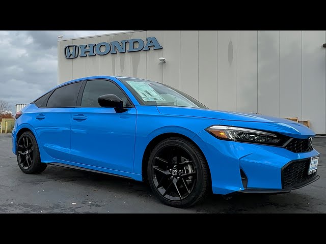 2025 Honda Civic Sport Hatchback Boost Blue Pearl