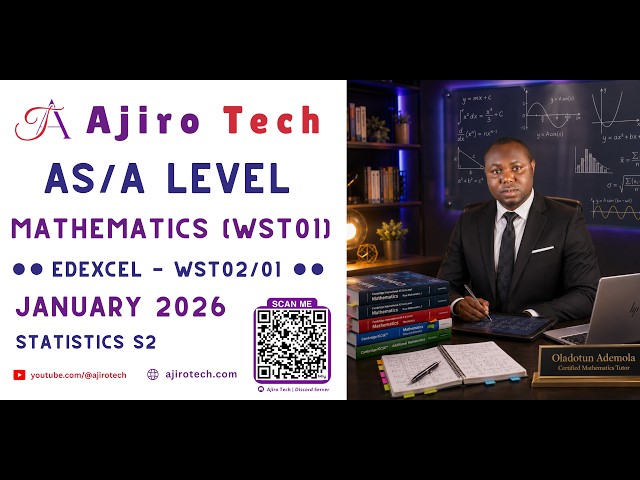 Edexcel AS & A Level Mathematics Statistics (WST02) S2 January 2026