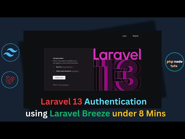 😱Laravel 13 Authentication System using Laravel Breeze  in Under 8 Minutes | Laravel 13 Auth