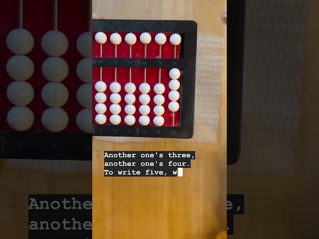 How to count to ten on a Cranmer abacus.