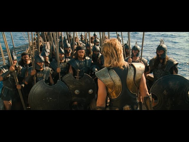 "Achilles Unleashed: The Legendary Beach Battle of Troy"
