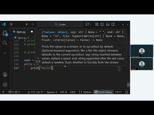 Python 4 PM Batch Loops Training : Session 3