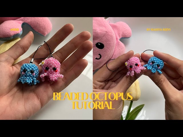 Handmade Beaded Octopus Charm 🐙 | Step-by-Step Tutorial