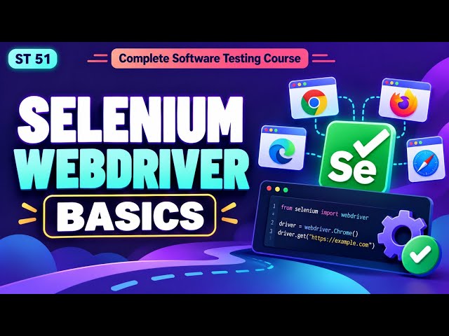 ST 51 | Selenium WebDriver Basics | Software Testing Course | Uplatz