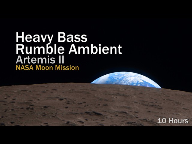 10 Hours Deep Space Ambient Rumble | NASA Moon Mission Brown Noise