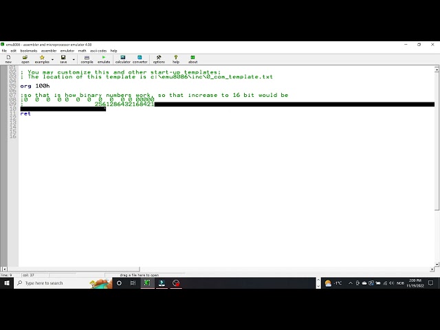 8086 Assemby Tutorial (using emu8086)