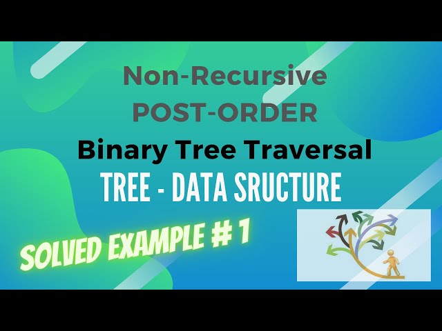 Non-Recursive Post-order Traversal Dry Run Example # 1 | Part 20 | Binary Tree Traversal | Tree DS