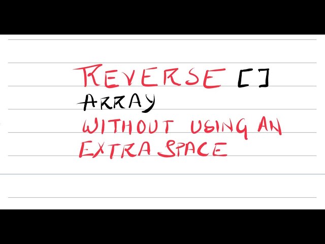 Reverse an Array in Java | DSA Interview Question