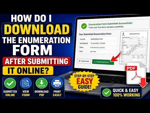 How to Download the Acknowledgement Receipt After Submitting the SIR Enumeration Form Online