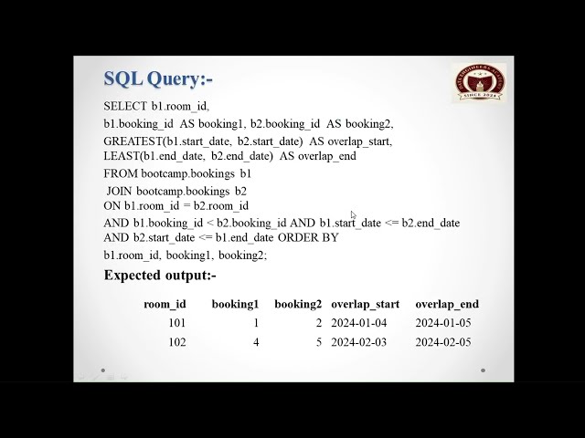 SQL Interview Questions  Overlapping Date Ranges Self Join Explained