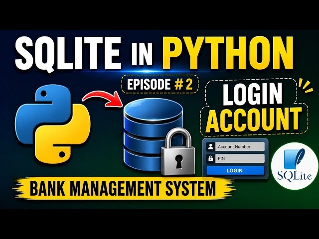SQLite in Python | Login Account with SQLite Database | Bank Management System | Part 2