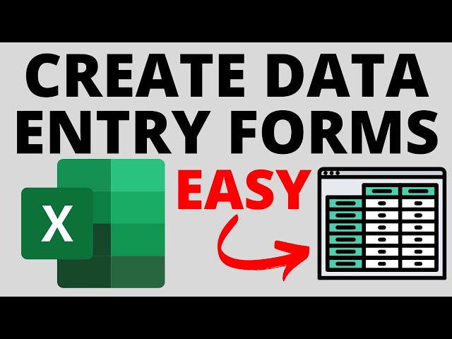 How to Create Data Entry Forms in Excel - EASY