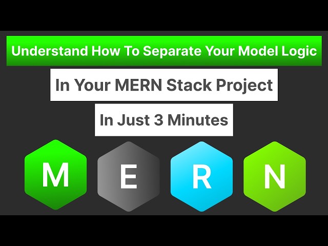 MERN Stack Tutorial: How To Use Models & Understand The Folder Setup