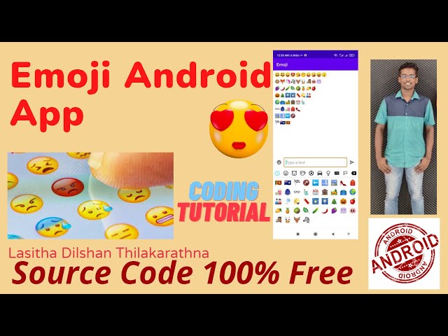 Emoji Android App Coding Tutorial | Source Code 100% Free Download | #AndroidStudio