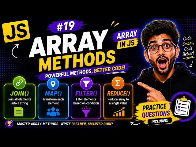 Arrays in javascript | JavaScript Tutorial for Beginners | Map, Filter and Reduce | Part 3