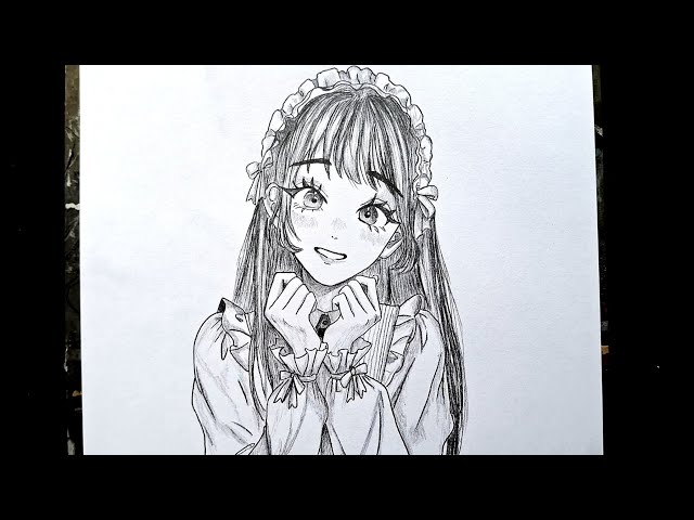 How to Draw a Cute Anime Girl 🎀 | Easy Step-by-Step Pencil Drawing Tutorial