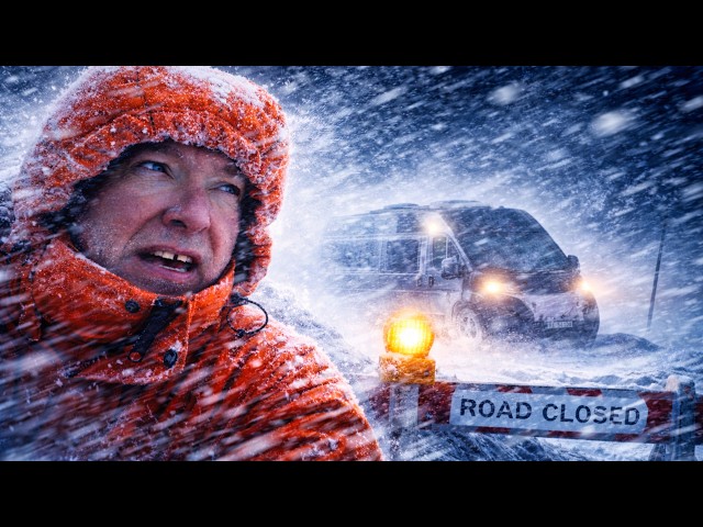 Can I ESCAPE This BLIZZARD Solitude? Stranded ALONE on Mountain Pass. Snow Storm Winter Van Survival