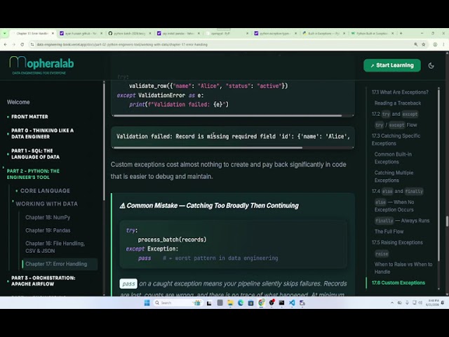 Python Chapter 17: Error Handling Part 2