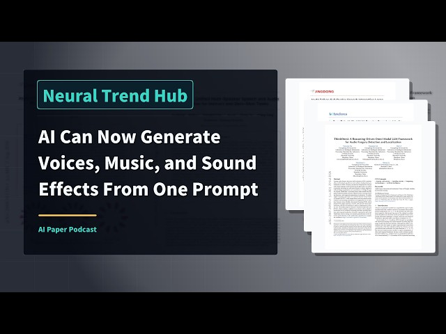 AI Can Now Generate Voices, Music, and Sound Effects From One Prompt