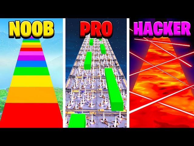 NOOB vs PRO vs HACKER Fortnite Parkour School Challenge! (Learn How to Make Worlds Hardest Map)