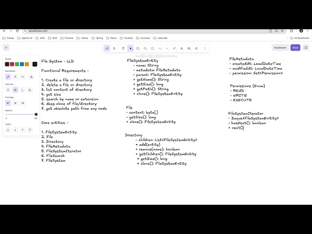 File System | Low level design question | Quick revision