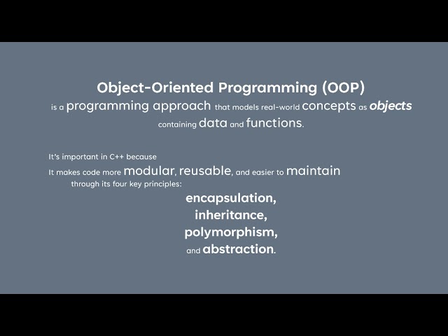 What is OOP in C++? | 60s Interview Drill
